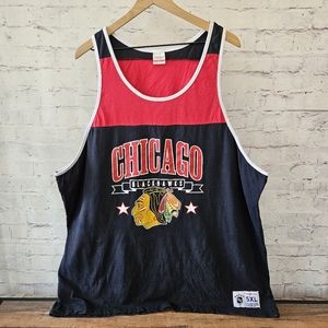 Mitchell & Ness Chicago Black Hawks NHL Graphic Print Cotton Tank 5XL